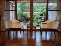 １階【露天風呂+内湯付き】和洋室（和室１０畳+ツインベット）広縁　箱庭付