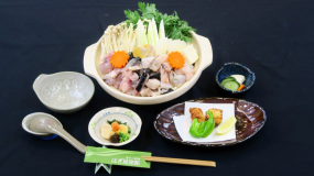 2024年　昼食あんこうお手軽コース　料理イメージ　（あんこう鍋は２人前）