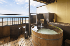 【なでしこ】萩指月温泉・露天風呂付客室(イメージ・部屋確約不可)心休まる海景色の空間がここに