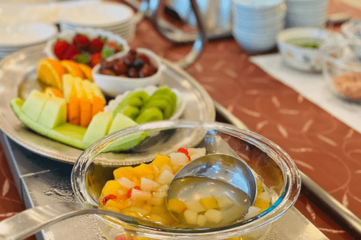 ご朝食（和洋バイキング）フルーツ、フルーツポンチ