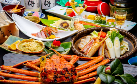 【1泊2食付】～タグ付越前がに一杯付き～ 7種のかに料理を堪能するかに尽くしお食事処で味わう会席プラン