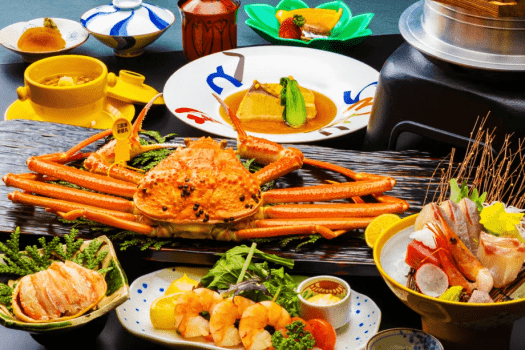 【1泊2食付】～タグ付越前かに一杯付き懐石プラン～ 「焼き」と「刺し」からお選びいただけます！冬の味覚の王様