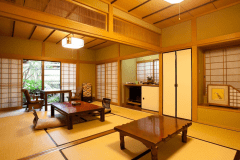 1F／内湯・露天付和洋室8畳+6畳（ベッド2台）＜小寒＞