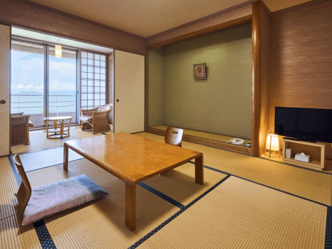 Japanese style room with semi-open air bath Japanese style room with semi-open air bath