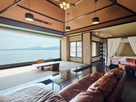 源泉かけ流し露天風呂付【華館海側】桜 源泉かけ流し露天風呂付【華館海側】桜