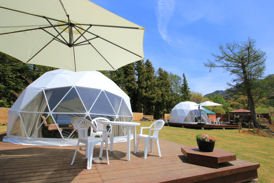 Mt Shakushi Gateway Camp Dome ｃ ４ベッドルーム ラグジュアリー ドーム型テント プランを選ぶ