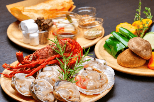 【1泊2食】＜絶景・グランピングBBQ＞～海鮮BBQプラン。多くのご要望の声にお応えした海鮮Specialに舌鼓～〈夕食・朝食付きプラン〉
