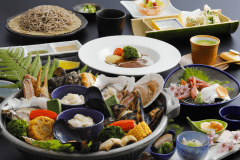 色とりどりの美味いものを一度に味わう蒸し会席プラン／例