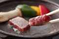 国産和牛のステーキ／例