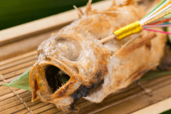 【のど黒姿焼き】上品な味わいを人気の塩焼きでもお楽しみください。