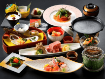 「鮑踊り焼き」など北陸の幸と季節の旬をお楽しみいただく《遊仙会席》　※お料理イメージ（春夏）
