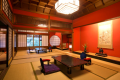 [Enmeikaku/Deluxe Bungalow with Garden View ＆ Private Onsen/ Dinner ＆ Breakfast are served in the room] The Deluxe Bungalow, Enmeikaku, stands in the middle of the historical Japanese garden. The house was designated as a registered tangible cultural property.