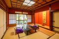 [Aki no Yakata - Vermilion walled Semi-Deluxe Japanese & Western Style Room / Shūen-no-Ma] 10 Tatami Mats + Twin Beds