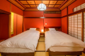 [Aki no Yakata - Vermilion walled Semi-Deluxe Japanese & Western Style Room / Shūen-no-Ma] 10 Tatami Mats + Twin Beds