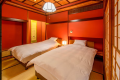 [Aki no Yakata - Vermilion walled Semi-Deluxe Japanese & Western Style Room / Shūen-no-Ma] 10 Tatami Mats + Twin Beds