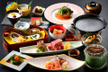 「鮑踊り焼き」など北陸の幸と季節の旬をお楽しみいただく《遊仙会席》。※お料理イメージ