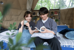森ルーム｜グランピングドームテント（18㎡／3名定員）