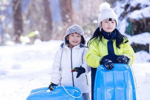 そり専用のゲレンデもあるキッズパークは小さなお子様連れでも安心♪