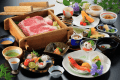 【料理長おすすめ】メインはおおいた和牛蒸ししゃぶ会席料理！無料の貸切風呂付き＜夕食お食事処＞