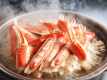 夕日ヶ浦でカニ料理【かにづくしデラックスプラン“茹で蟹付”】カニ刺しはタグ付松葉ガニ