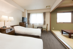 【禁煙】◇和洋室◇お食事付き【ゆったりベッドと寛ぎのスペース】