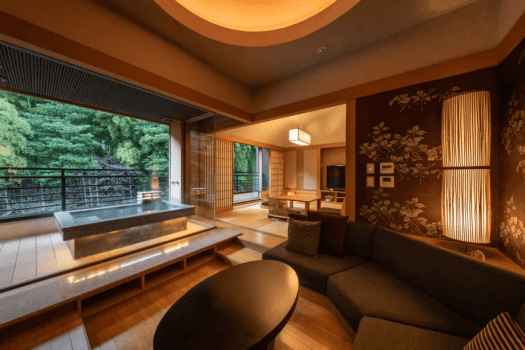 【rocca語｜katari】竹林を望む露天風呂付き和室｜源泉かけ流し｜竹林側40㎡