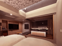 【407】露天風呂付き和洋室｜ハリウッドツイン｜竹林側44.3㎡（2025年1月リニューアル）