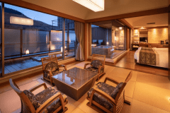 【rocca想｜omoi】山々を望む露天風呂付き特別和洋室｜68.33㎡（禁煙）