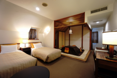 洋室部分と和室部分は一体になっています