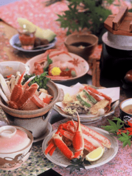 かにづくし会席：いろんな調理法でお召し上がりいただけます。