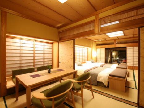 【Tsubaki】Spacious, modern Japanese-style room with a nice view of the garden.