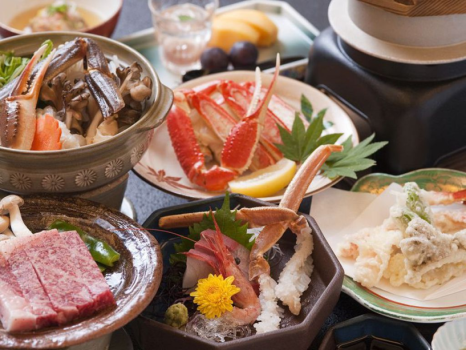 カニと和牛のごっつぉプラン
「ごっつぉ」とは山陰の方言で「ご馳走」の意味です！